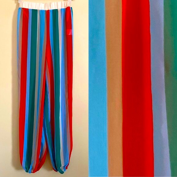 House of Harlow 1960 x Revolve Manaus Miami Stripe Jogger Pant XS Beach Vacation - Picture 10 of 10